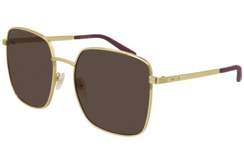 GUCCI - GG0802S 002 gold gold brown -...