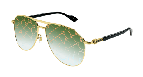 GUCCI - GG1220S 004 gold gold green -...
